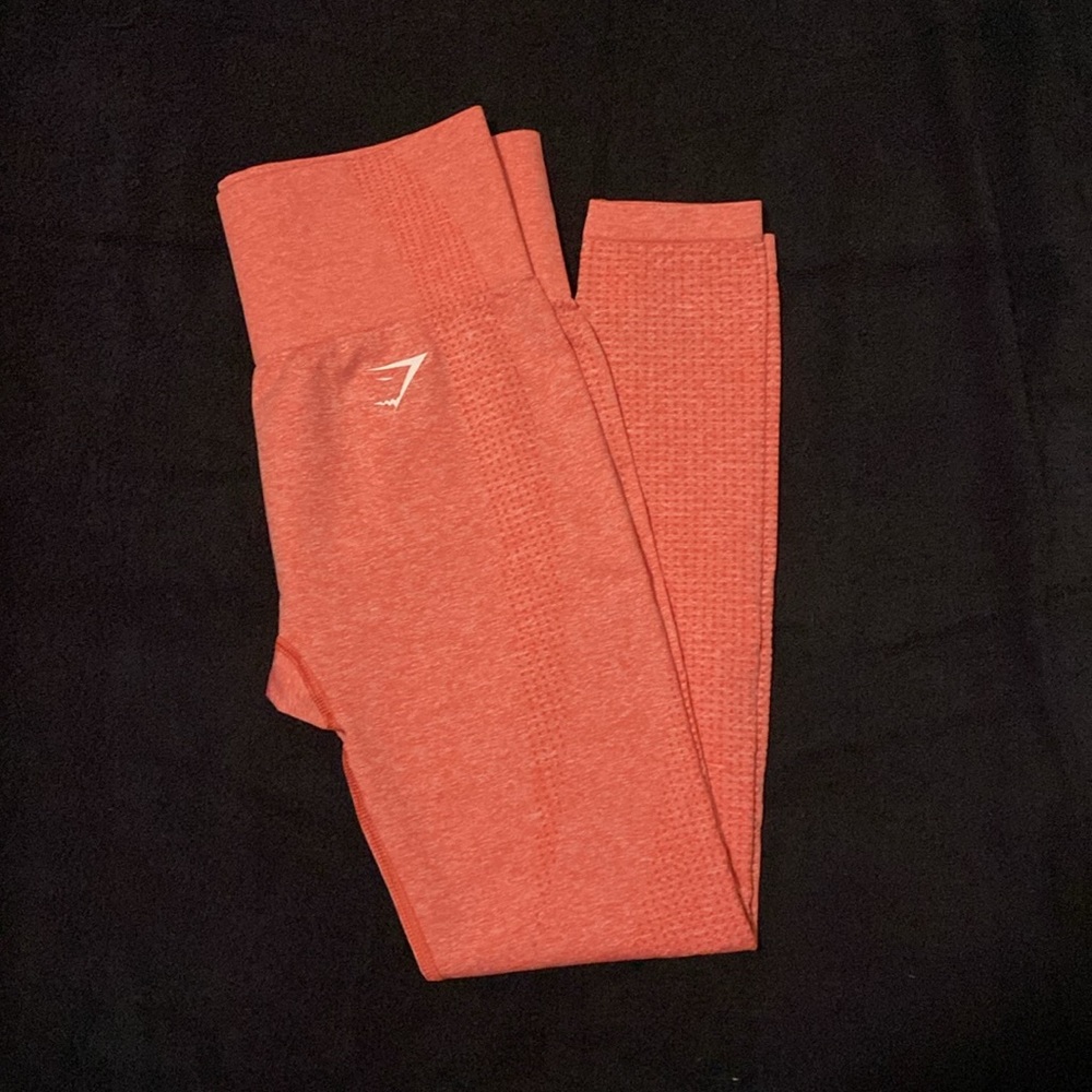 Gymshark Orange Vital Seamless Leggings Size: Medium